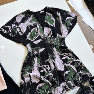 Aritzia Sunday Best  Palm Leaf Romper Size 10
